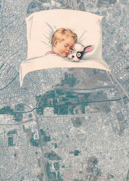 #Poster #collage #vintage #print #sleeping #art #baby #war #aleppo #syria