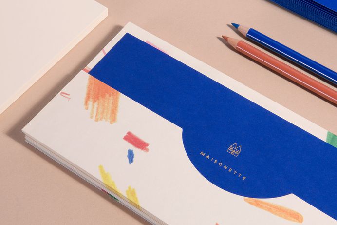 Lotta Nieminen designed the endearing branding for Maisonette, a children's e-tailer, which plays up the appeal of childlike creativity with a pattern made from coloured pencil scribbles. Find more of the most beautiful designs on mindsparklemag.com