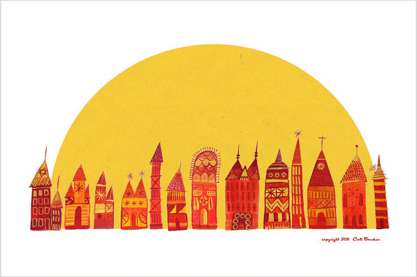 Color Cities - COLT BOWDEN #illustration #yellow #red