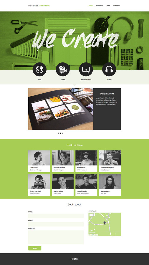 Message creative #design #website #startup #minimalist #green