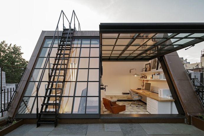 West Village Townhouse #rooftop #office #architecture