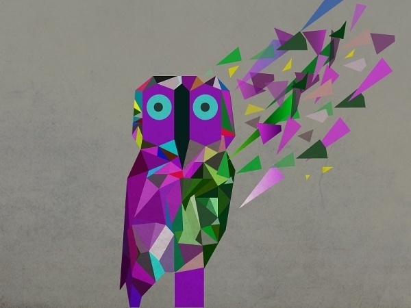 (ILLUSTRATOR PROJECTÂ ) #pi #owl #particals #grea #purple #rodrigues #piedade #production