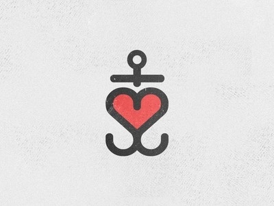 Anchor of love #heart #logo #anchor #lure