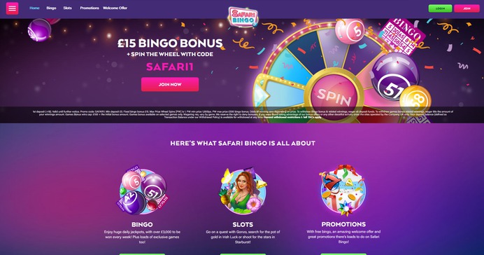 A great Bingo website redesign for Safaribingo.com