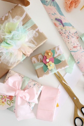 - pastel wrapping ideas