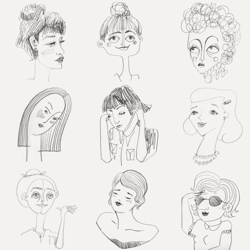 Sketch #inspiration #ladies #illustration #sketch