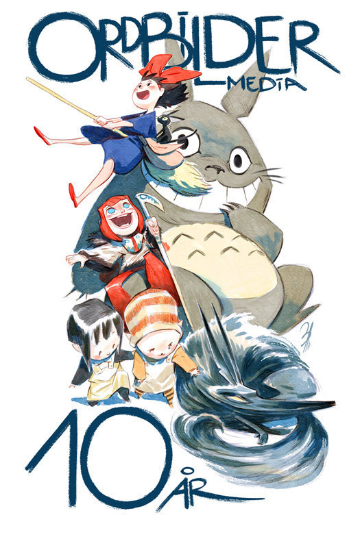 (ca-tsuka: Comic book / animation artist Enrique...) #ghibli #illustration #poster #totoro #art #painting #drawing