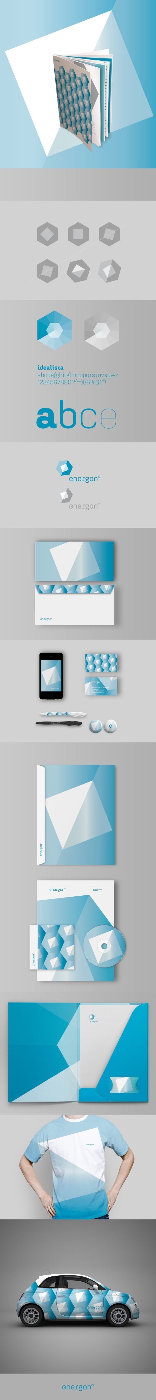 Energon – Brand Identity by Mimmo Manes, via Behance #canefantasma #energy #shapes #manes #mimmo #brand #stationery #logo