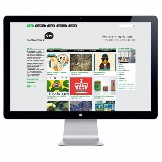 Welcome | CreativeRoots - Art and design inspiration from around the world #design #creativerotos #website #blog #art