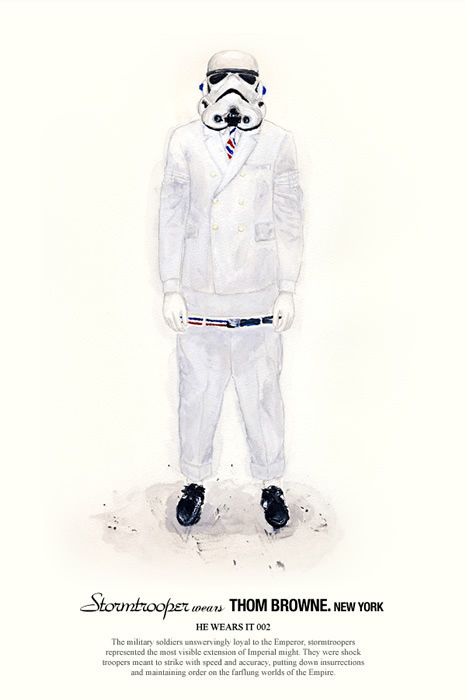 HE WEARS IT 02 #wars #illustration #john #star #fashion #woo