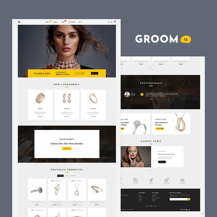#Groom #Shopping - #Shopify Multi-Purpose Responsive #Theme | #TemplateTrip #eCommerce #Website #Design