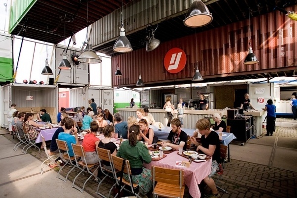 O+A: temporary shipping container city, amsterdam #interior #design #architecture #container
