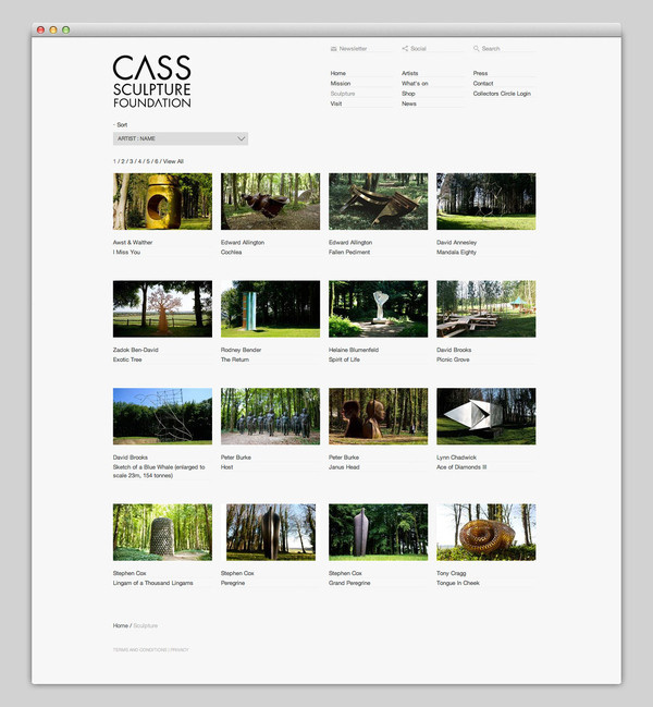 Cass Sculpture Foundation #site #design #website #grid #layout #web