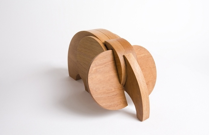 Wooden elephant from the Mastodonts family #wooden #toy #elephant