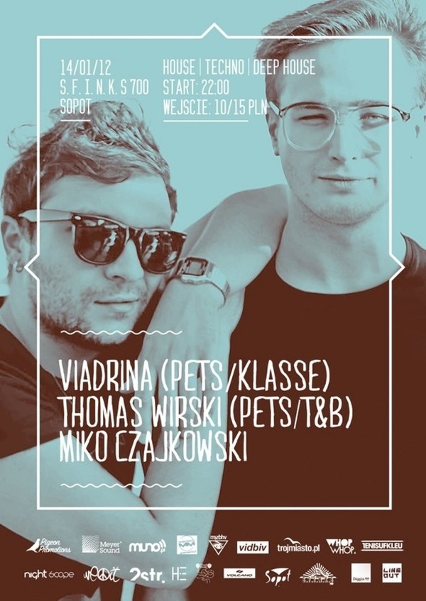 Viadrina x Thomas Wirski x M. Czajkowski w Sopocie #blue #layout #cyan #poster