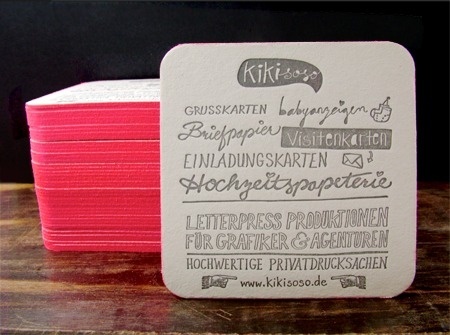 Simple letterpress card #type #hand