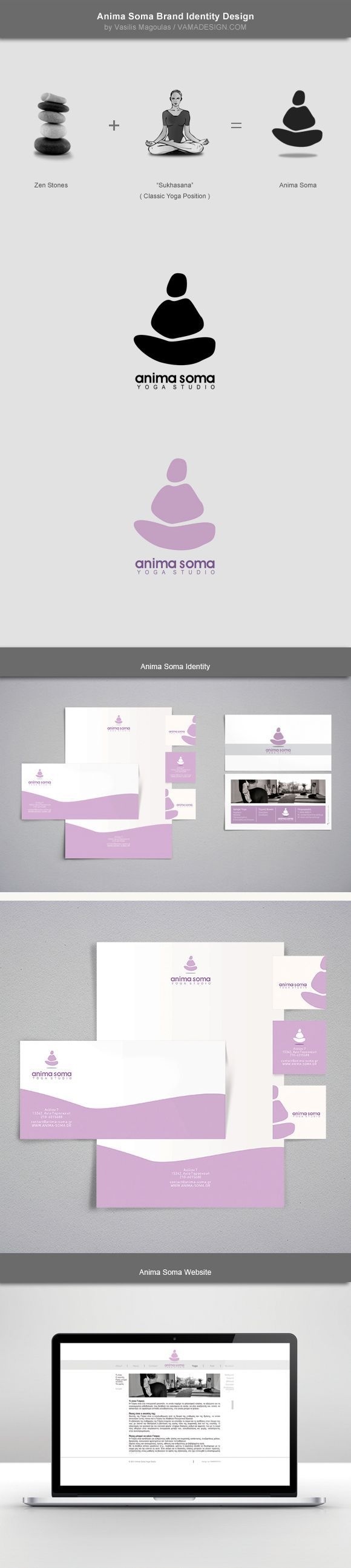 Anima Soma Yoga Studio | Brand Identity by Vasilis Magoulas, via Behance #branding