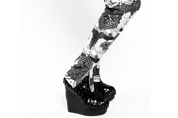 Chrissie Houtkooper / designer / illustrator #white #shoes #print #graphic #black #fashion