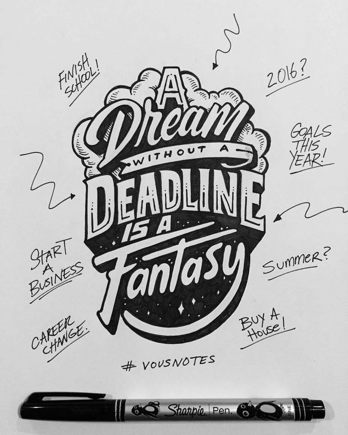 Set your goals. Type by @friks84