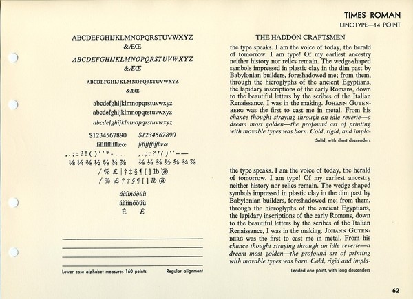 Specimen of Times New Roman font #type #specimen #typography