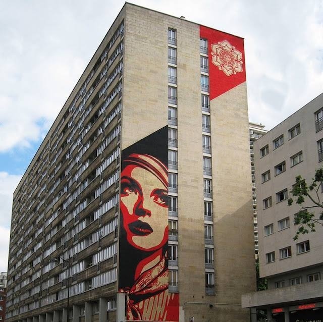 Obey Giant - FROM THE ARCHIVES - Photo by: Matthieu Soudet #illustration #mural #art #street