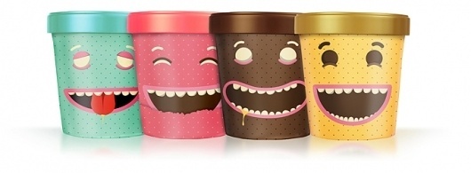 Yummy Ice Cream #packaging #illustra #illustration #face