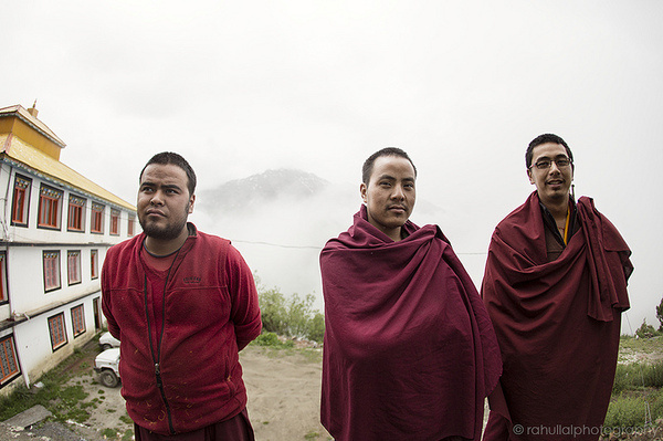 Three Young Monks #photojournalism #monks #lal #india #travel #photography #portrait #keylong #himachal #rahul
