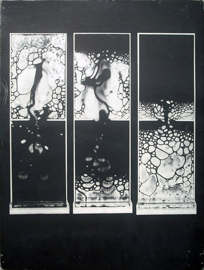 ughpsh:Reinhold Visuals Graphic design educational poster, c.1968 #negative #black #white #painting