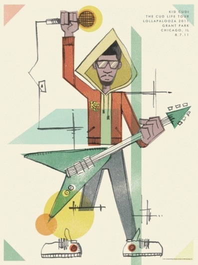 poster_lollapalooza.gif (460×613) #kid #illustration #poster #cudi #music