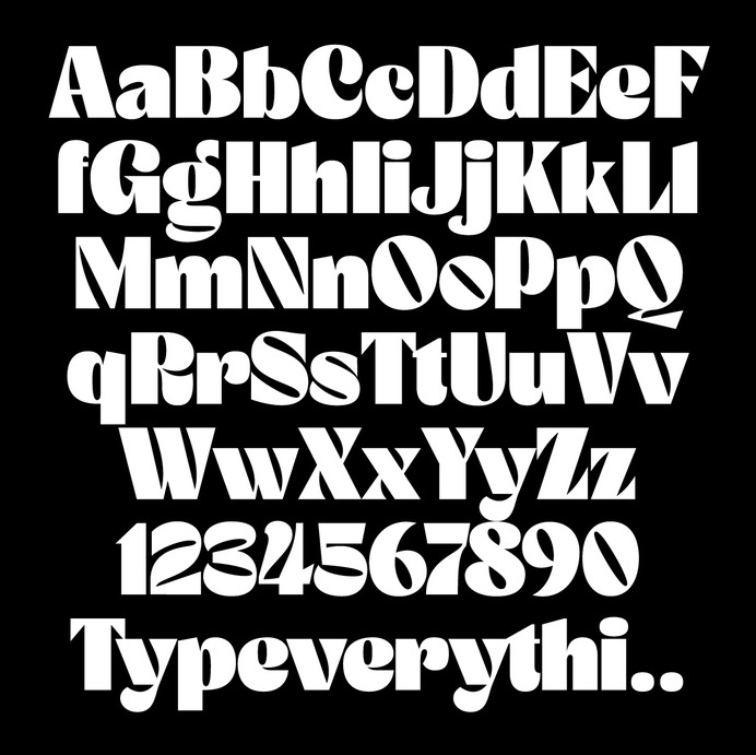 Brule, a new display typeface designed by Andrei Robu for Typeverything.com