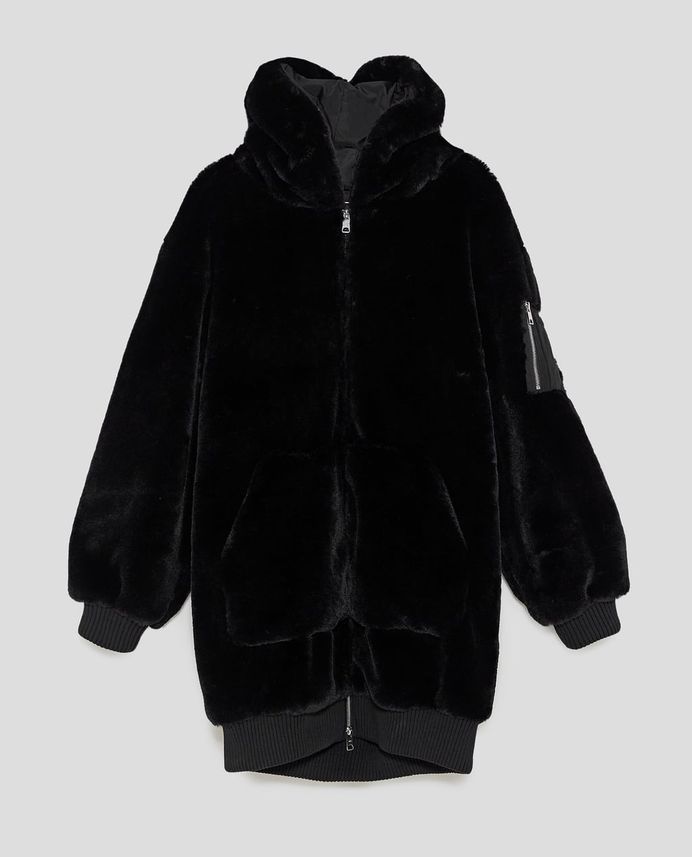 Image 11 of OVERSIZED FAUX FUR COAT from Zara