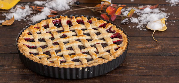 Cranberry and Blueberry Tart | BakingGlory.com #food