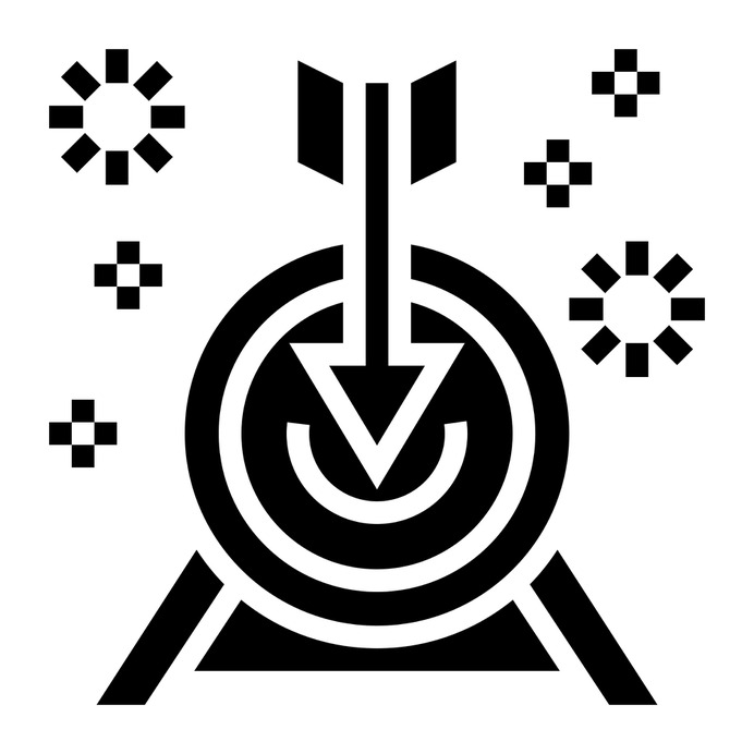 See more icon inspiration related to goal, target, ambition, sports and competition, Tools and utensils, diana and arrow on Flaticon.