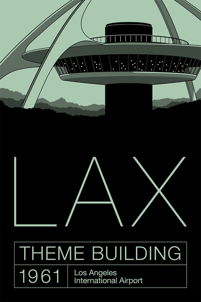Gianmarco Magnani - LAX Variant Poster #illustration #poster #lax #losangeles #airport #space #architecture