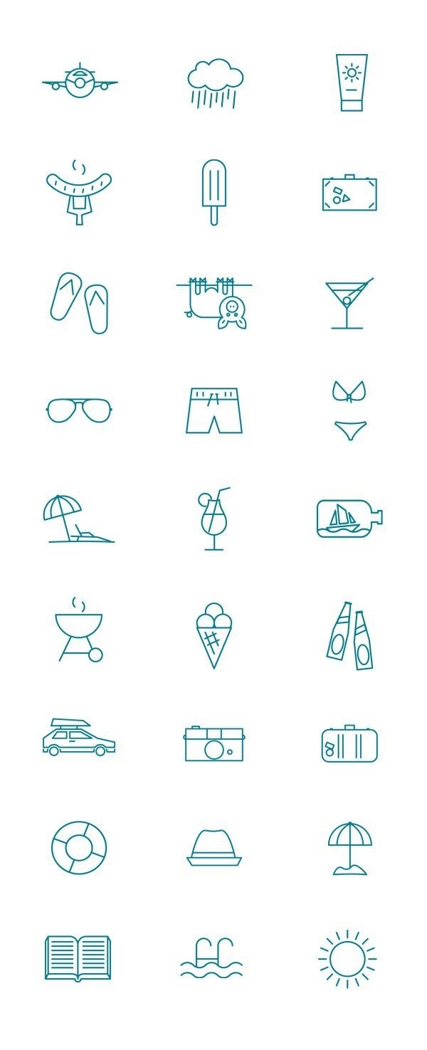 Summer pictogram by Kenneth Knudsen, via Behance #sign #icons #summer #pictogram
