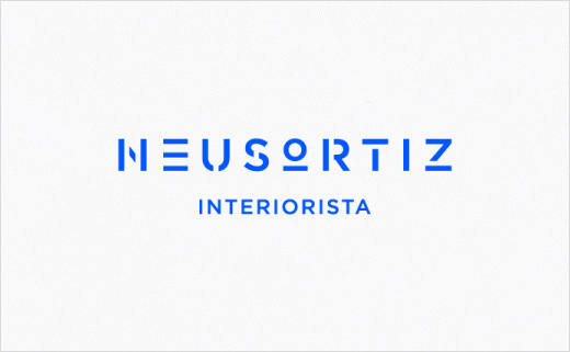 Neus Ortiz interior designer logo design branding identity graphics 3D animated logo #logo