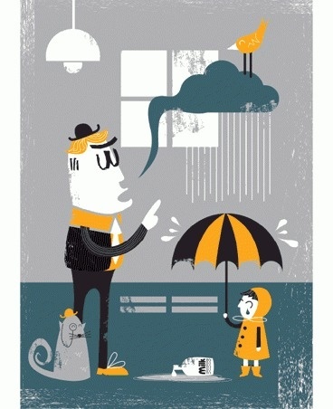 DogEatCog | My Work | Grounded #illustration #dogeatcog #retro #screenprint