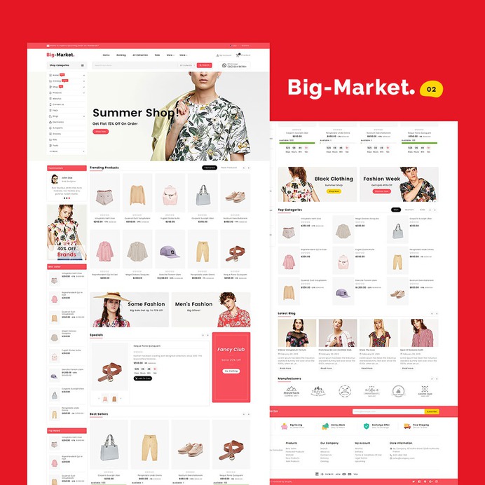 #BigMarket - #Shopify Multi-Purpose Responsive #Theme | #TemplateTrip #eCommerce #Website #Design