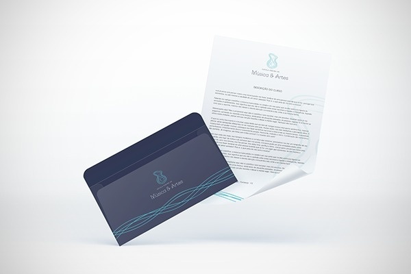 Escola Videira de Música e Artes | Identity on Behance #lines #churhc #branding #school #of #design #levileal #sound #music #logo #waves