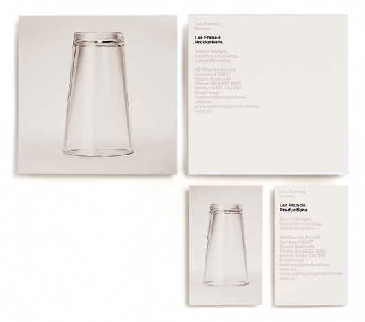 Identity Work by Parallax Design #glass #white #typography