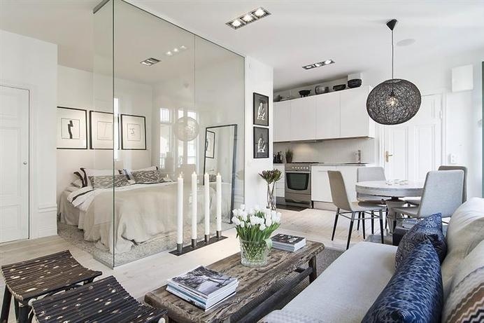 Small studio in Stockholm - www.homeworlddesign.com #interior #sweden #stockholm #design