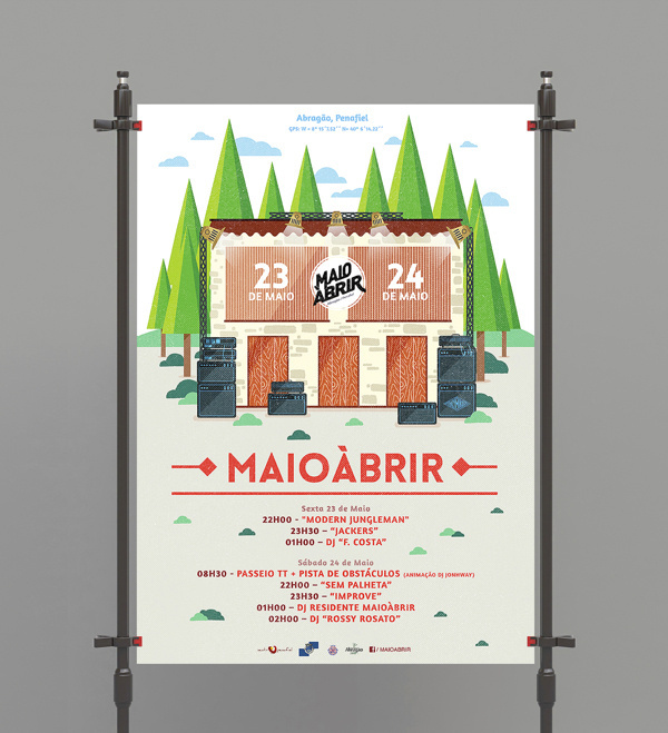 maioabrir poster 2014 by heymikel #print #design #graphic #illustration #gigposter #poster #heymikel