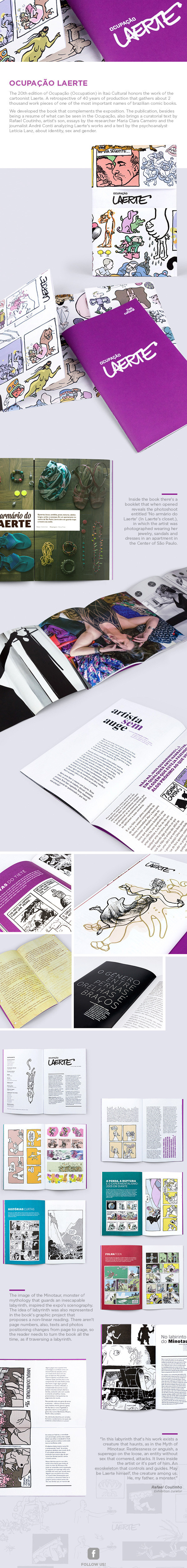 Ocupação Laerte on Behance #mag #issue #itau #color #book #illustration #colorful #laerte #pantone #layout #character #magazine