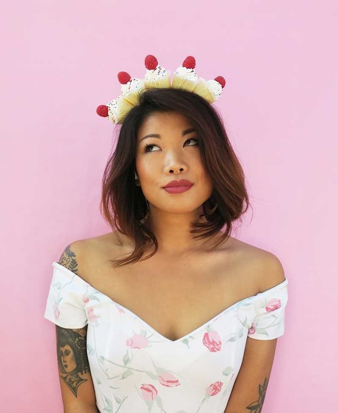 Flour Crowns: Delicious Food Crowns Self-Portraits by Lauren Hom
