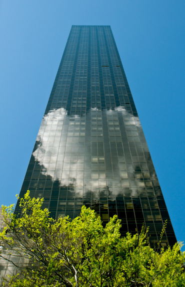 This photo is part of series of pictures taken during a visit to New York in May 2014 #vertigo #cloud #height #city #metropolis #glass #skyscraper #photography #architecture #building #reflection