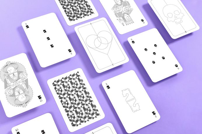 Whimsical Playing Arts | Edition II #design #playingcards #minimal #minimalist #purple