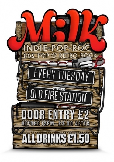 Milk Poster - Jan '12 | Flickr - Photo Sharing! #design #graphic #illustration #poster #club