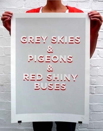 Grey Skies poster « Studio8 Design #type #london #studio8 #poster