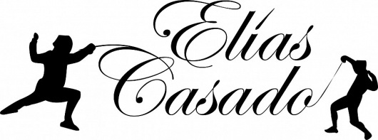 Logo Elías Casado #white #sport #athlete #black #illustration #and #logo #fencer