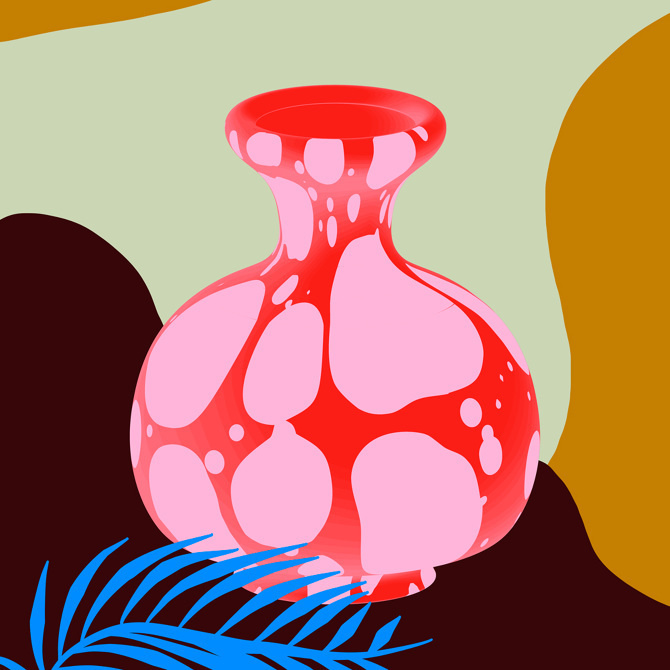 Adonis, Sara Andreasson #andreasson #illustration #vase #sara